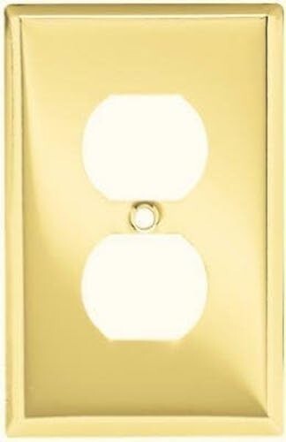 Brass Duplex Wall Plates Outlet Plate Covers (5 Pack)