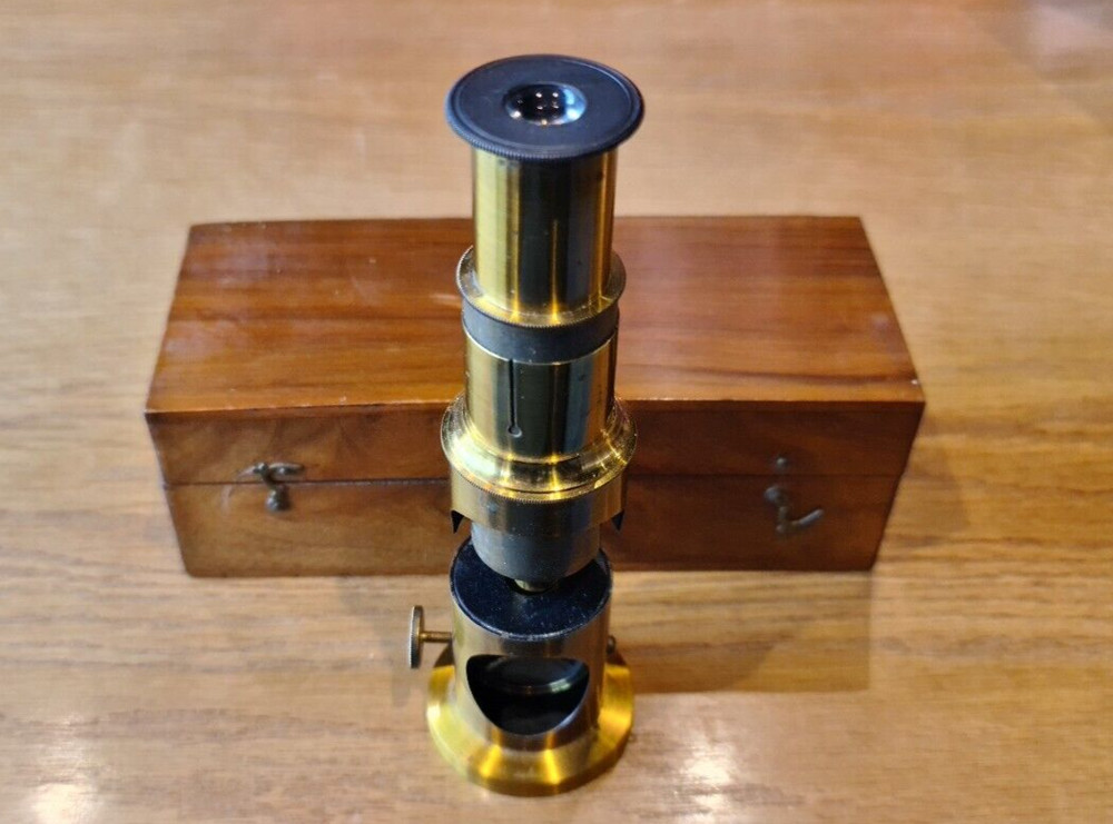 Early 20th Century Students/ Travel Microscope cased