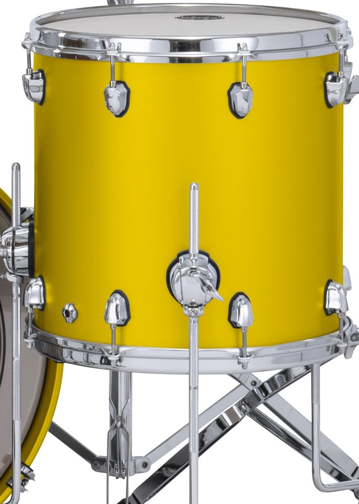 Mapex Saturn Evolution 14x12" Tuscan Yellow Lacquer Floor Tom Drum Maple-Walnut