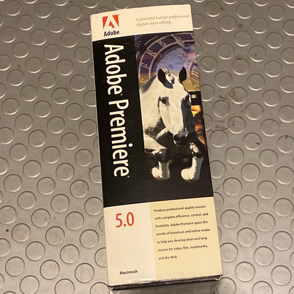 Adobe Premiere 5.1 for Macintosh Complete With CD, User Guide, Registration Card