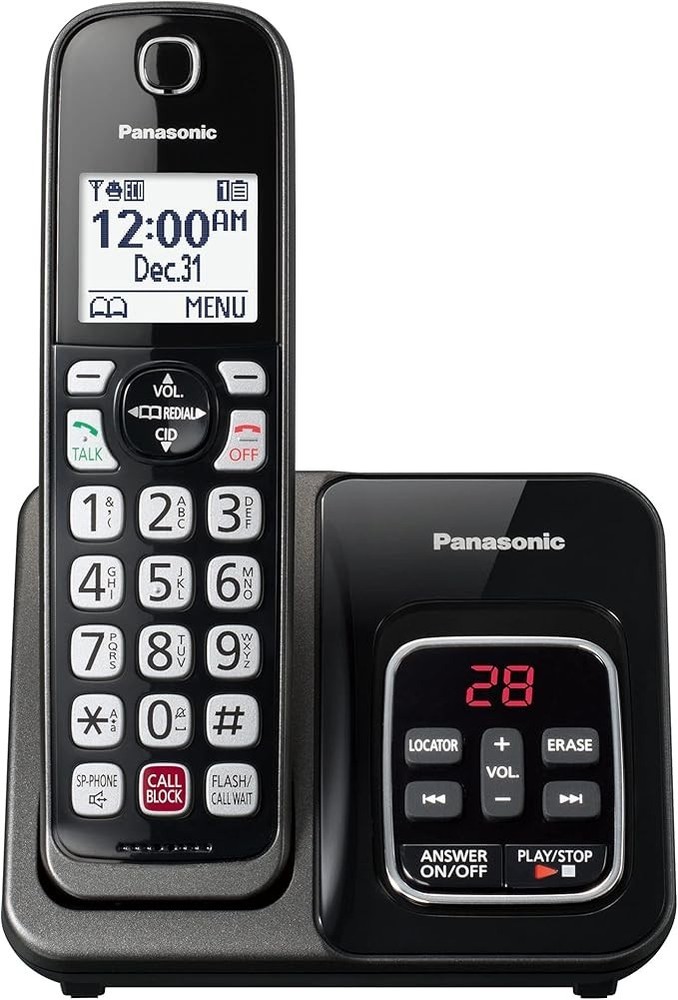 Panasonic Cordless Phone with Answering Machine, Advanced Call Block