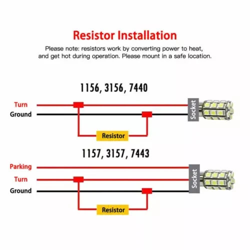 10pcs Load Resistor 50W 6RJ LED Decoder Fix Error Code Hyper Flash Turn Signal