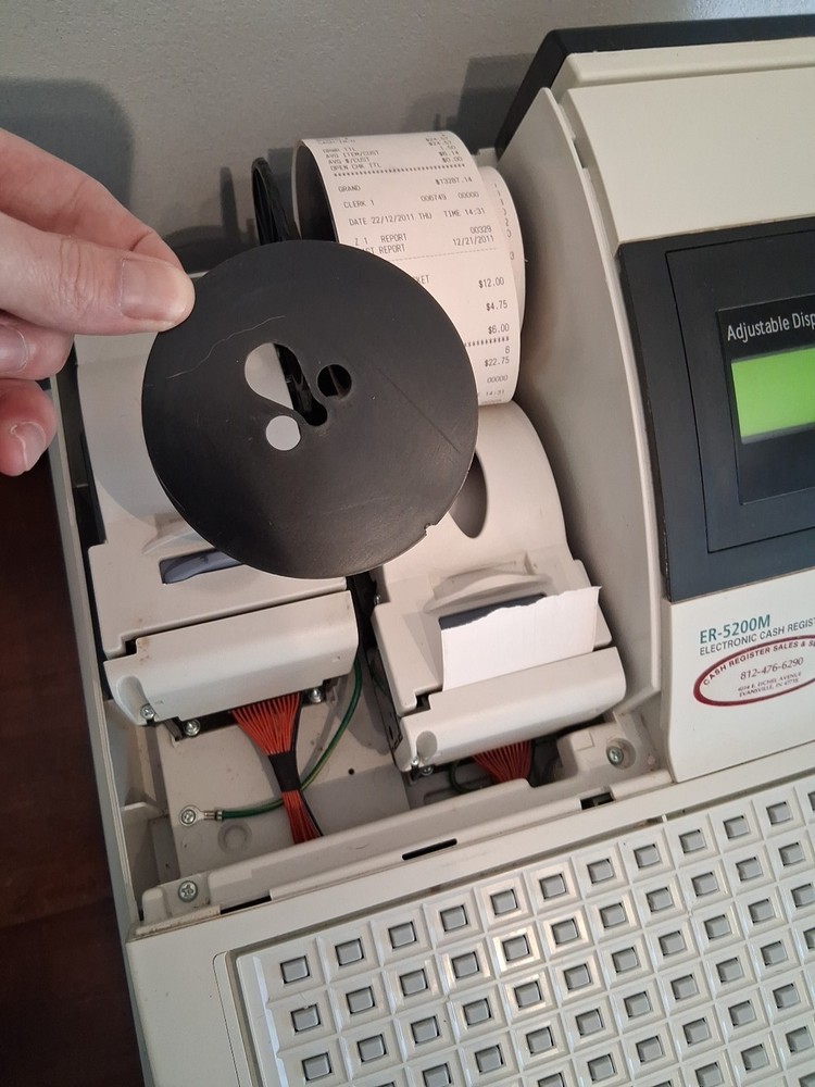 Sam4S ER-5200M Stuck In Sequence Error No Key Pad Missing Spool For Parts/Repair