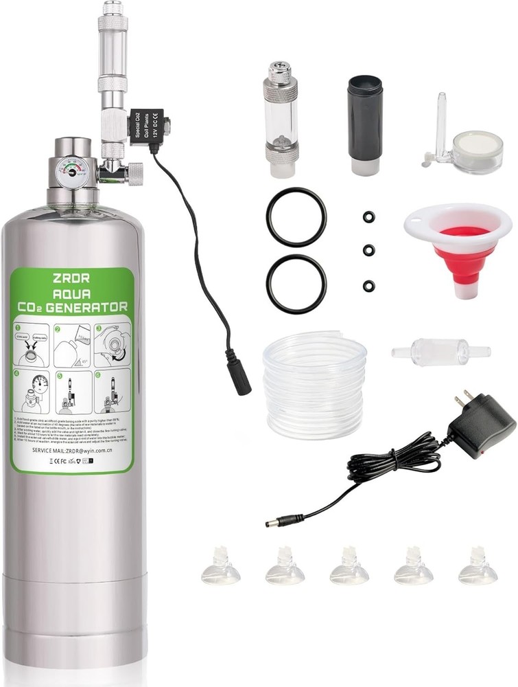 Aquarium CO2 Setup with Automatic Pressure Relief & High-Quality Components
