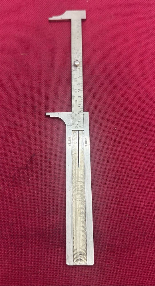 Pocket 100mm 4” Inches Solid Brass Caliper Scale Sliding Gauge Ruler Rule Tool