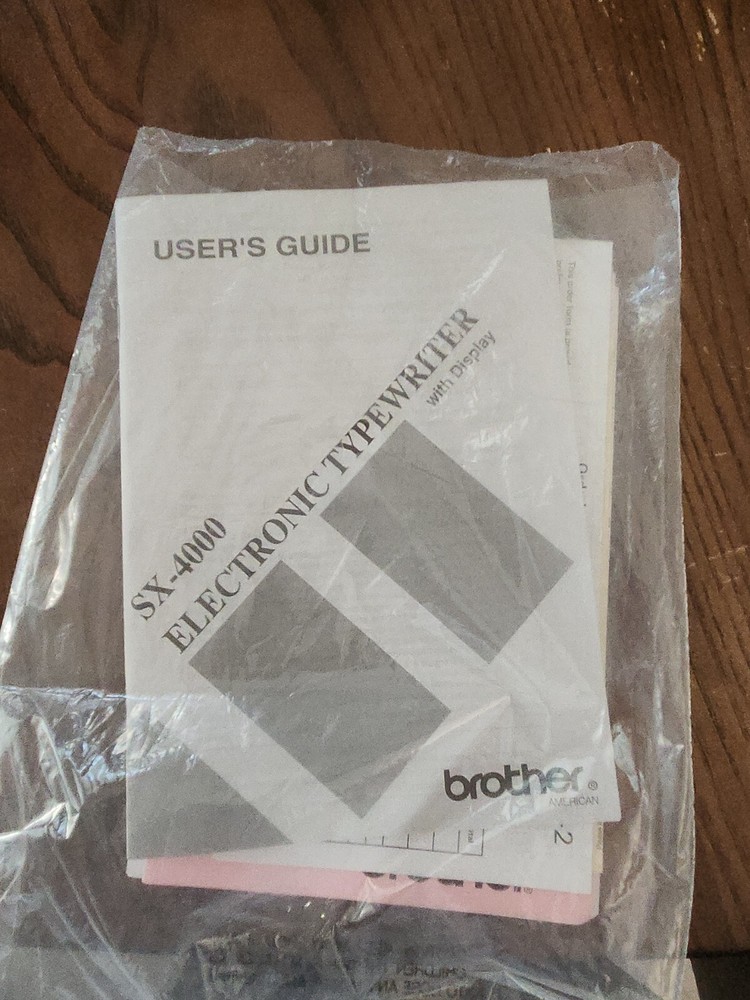 Brother SX-4000 Electronic Typewriter - Powers On! w/ Instruction Manual +Cover
