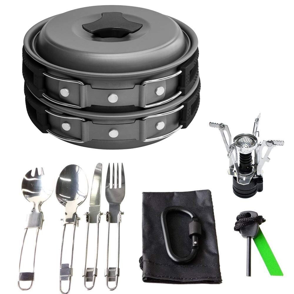 17 Piece Camping Cookware Set - Portable Mess Kit By Sirius Survival