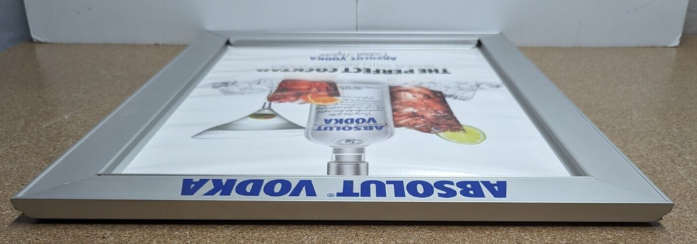 2011 Absolute Vodka Metal Framed Advertising Sign