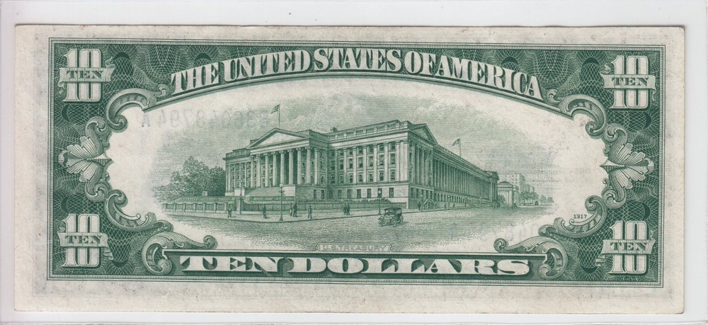 1934C $10 Silver Certificate Note FR#1704 B36048794A