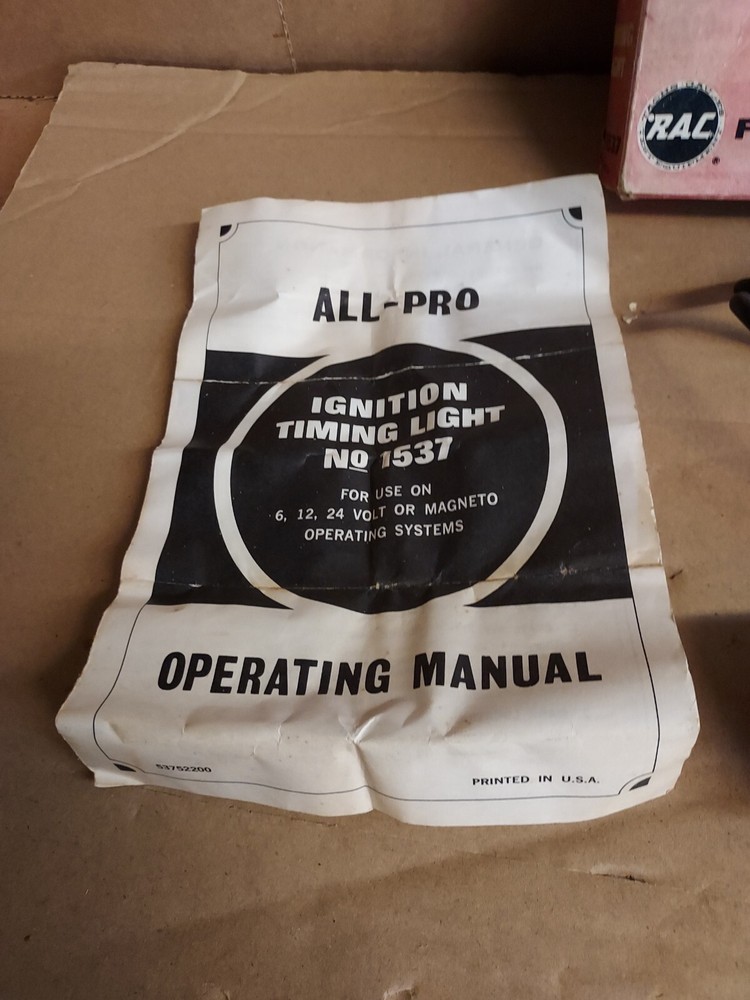 Vintage “All Pro” Rac Power Timing Light **UNTESTED**