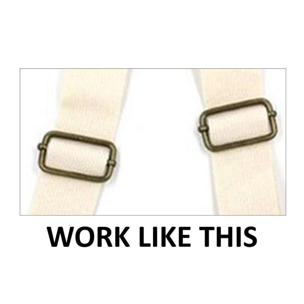 (12) TWO INCH Chrome Slide, 2" Metal adjustable Webbing Backpack Strap Buckles