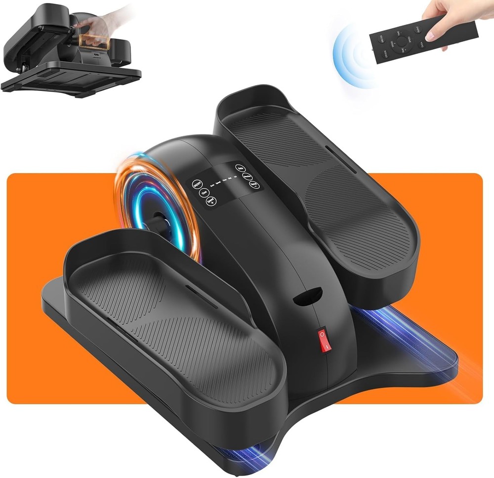 Under Desk Elliptical Machine for Senior Mini Leg Exerciser with Remote Quiet