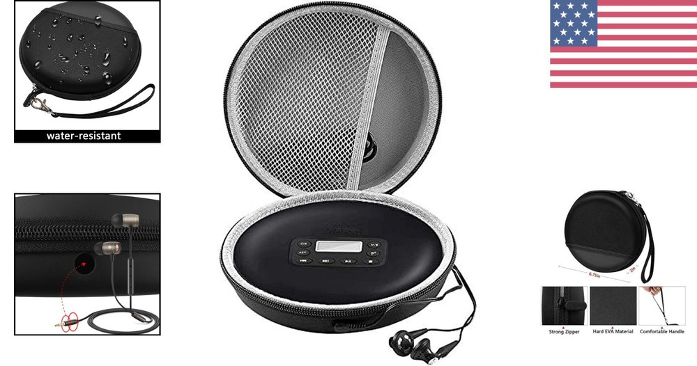 Travel-Ready CD Player Storage Case | Waterproof Protection & Easy Carry Handle