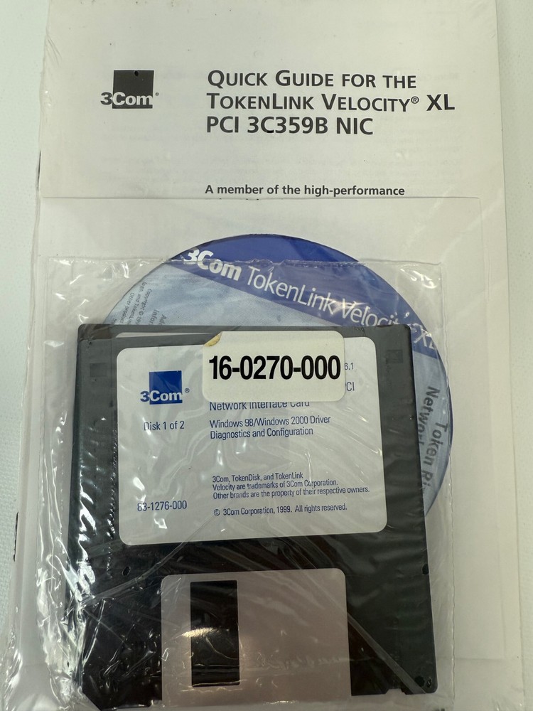 3COM 3C359B TOKEN RING PCI NETWORK INTERFACE CARD TOKENLINK VELOCITY XL