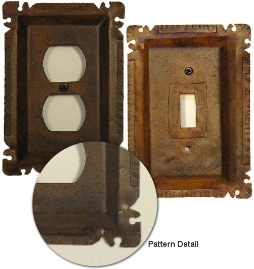 Rustic Switch Plate/Outlet Covers with Cut Corners- Many configurations!