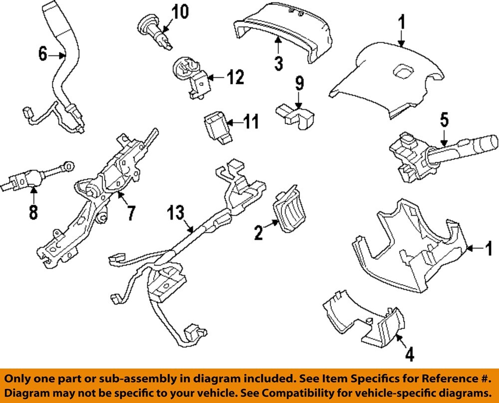 GM OEM 12-19 Caprice Shroud, Switches Levers-Antitheft Module 13523300