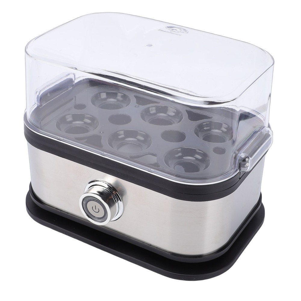 Egg Cooker Electric 6 Eggs Capacity Medium Hard Boiled Poached Egg Maker Poacher