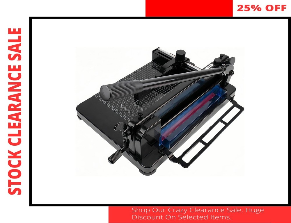 Heavy Duty Guillotine Trimmer 12 Inch Cuts 40 Sheets
