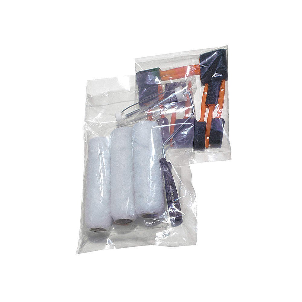 GRAINGER APPROVED 5DRK6 Open End Poly Bag,Flat,PK1000 5DRK6