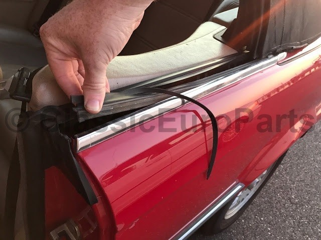 Front Rear side window outer seals weatherstrip scraper for BMW E30 Convertible
