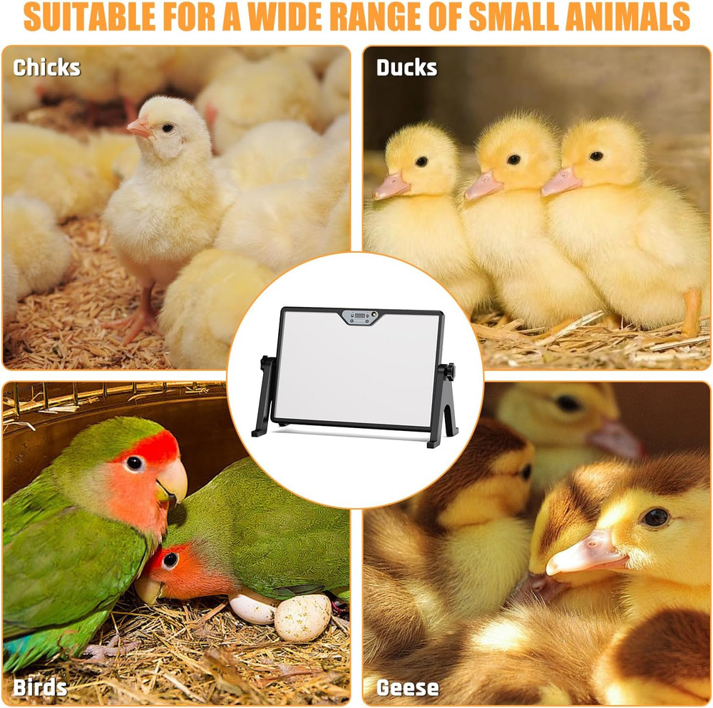 Brooder Plate for Chicks with Temp Control and Display,Dual-Sided Chicken Coop H