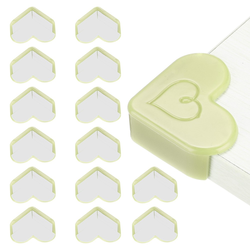 Corner Protectors 24Pcs Table Corner Protectors(Heart-shaped, Green)