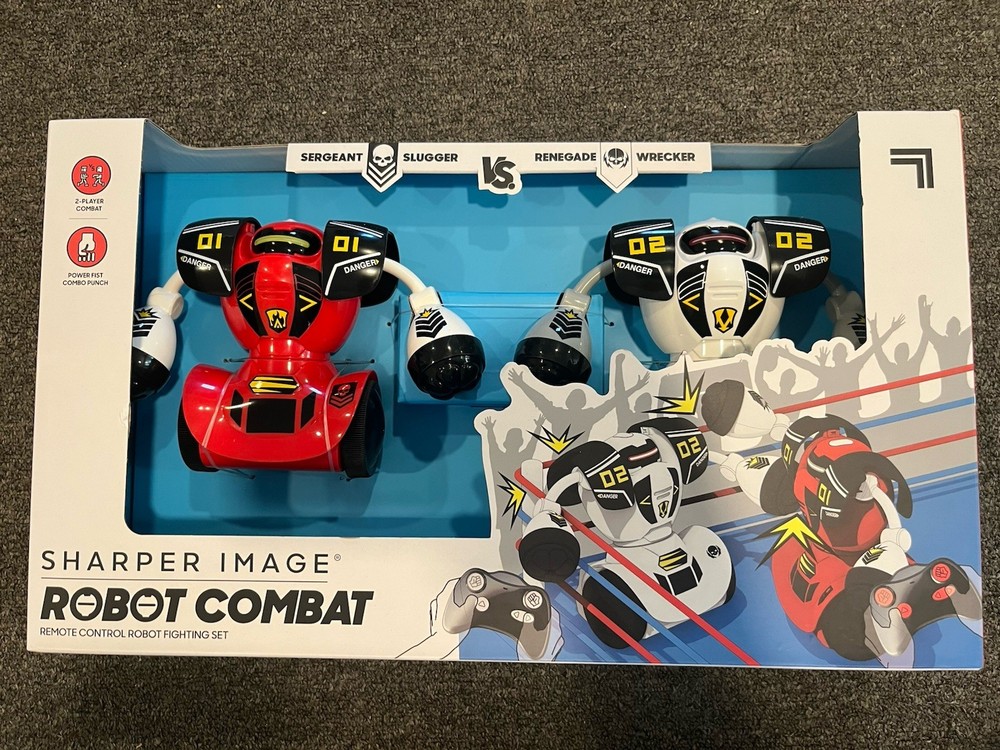 Sharper Image Robot Combat Remote Control Robot Fighting Set Two Player