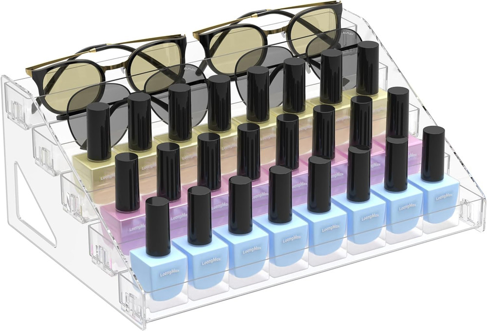 5 Tier Nail Polish Organizer Multi-Purpose Storage Rack Countertop Display