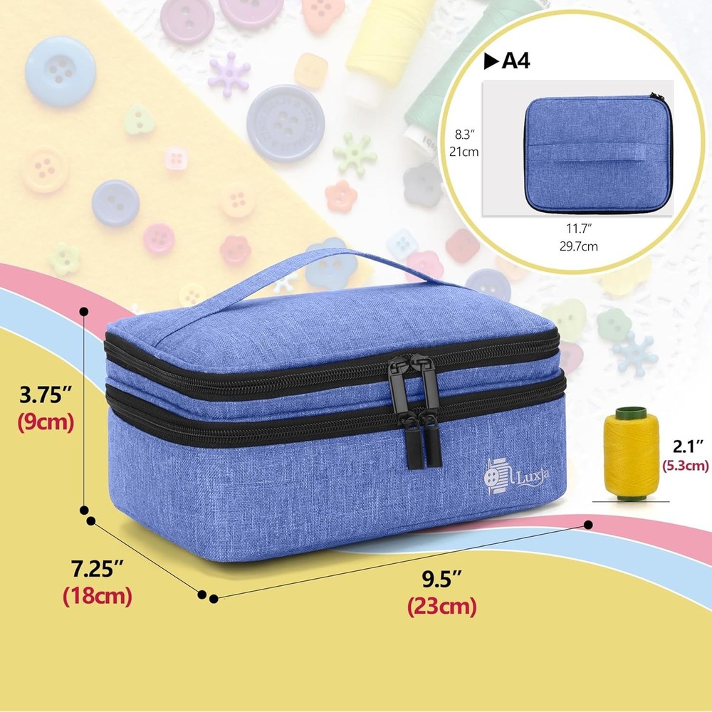 Compact Sewing Tool Organizer Bag with Removable Dividers for Easy Access