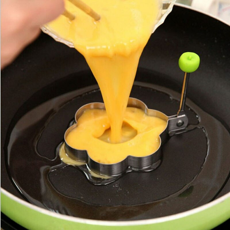 4Pcs Fried Egg Non Stick Stainless Steel Pancake Ring Mold Cooking Kitchen Tools