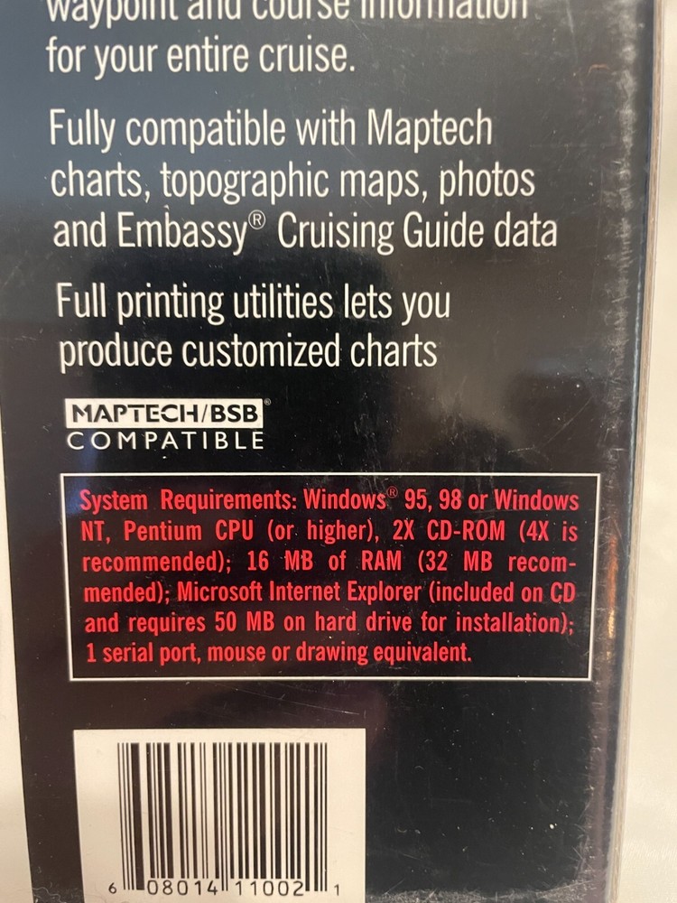 Maptech Cruising Navigator Navigation Software - Factory Sealed