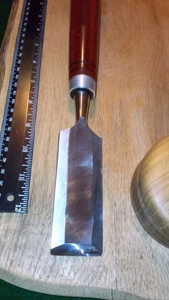 1 1/2 Inch Framing Chisel With Hand Turned 8" African Paduak Handle