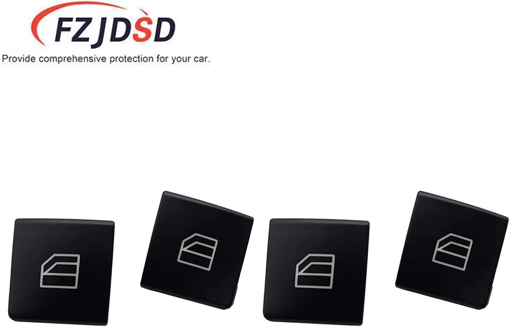 4PCS Driver Side Power Window Switch Button Cap for Mercedes C E Class 2009–2016