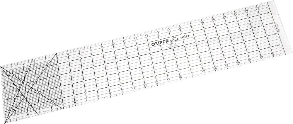 O'Lipfa Ruler with Lip Edge, 5 x 24-Inch