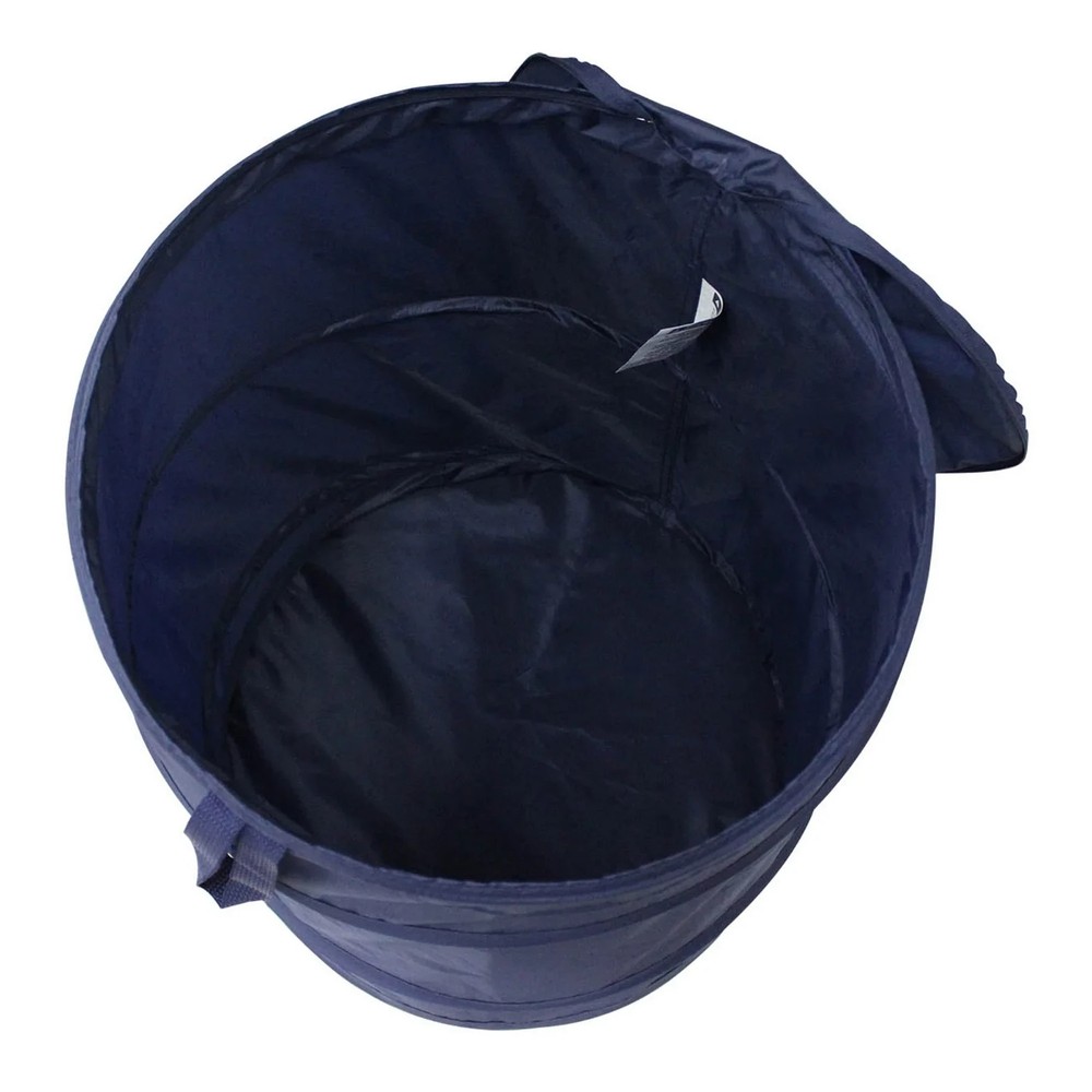 Pop-Up Laundry Hamper – Zipper Lid, 2-Load Capacity, Navy