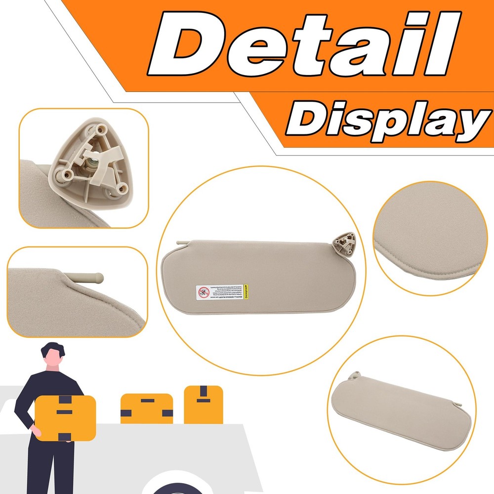 LEVANLIGHT Left Driver Side Sun Visor Gray Compatible with Chevy Left, Grey