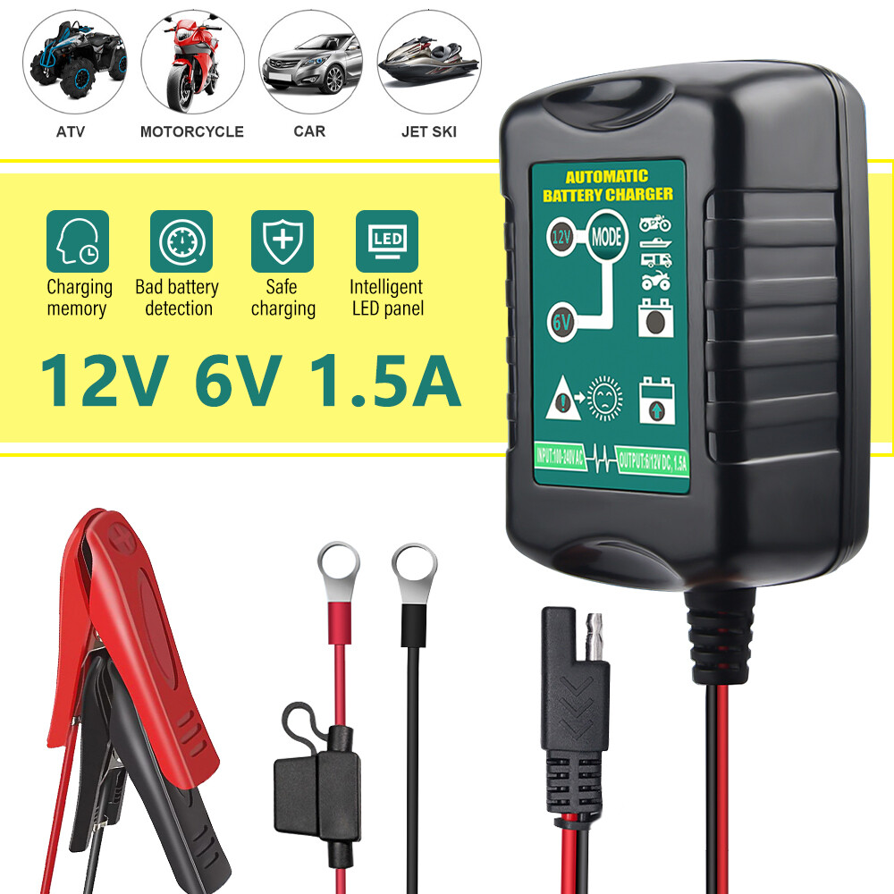 4Pack 6V 12V Automatic Battery Charger Maintainer Trickle Float Motorcycle Car