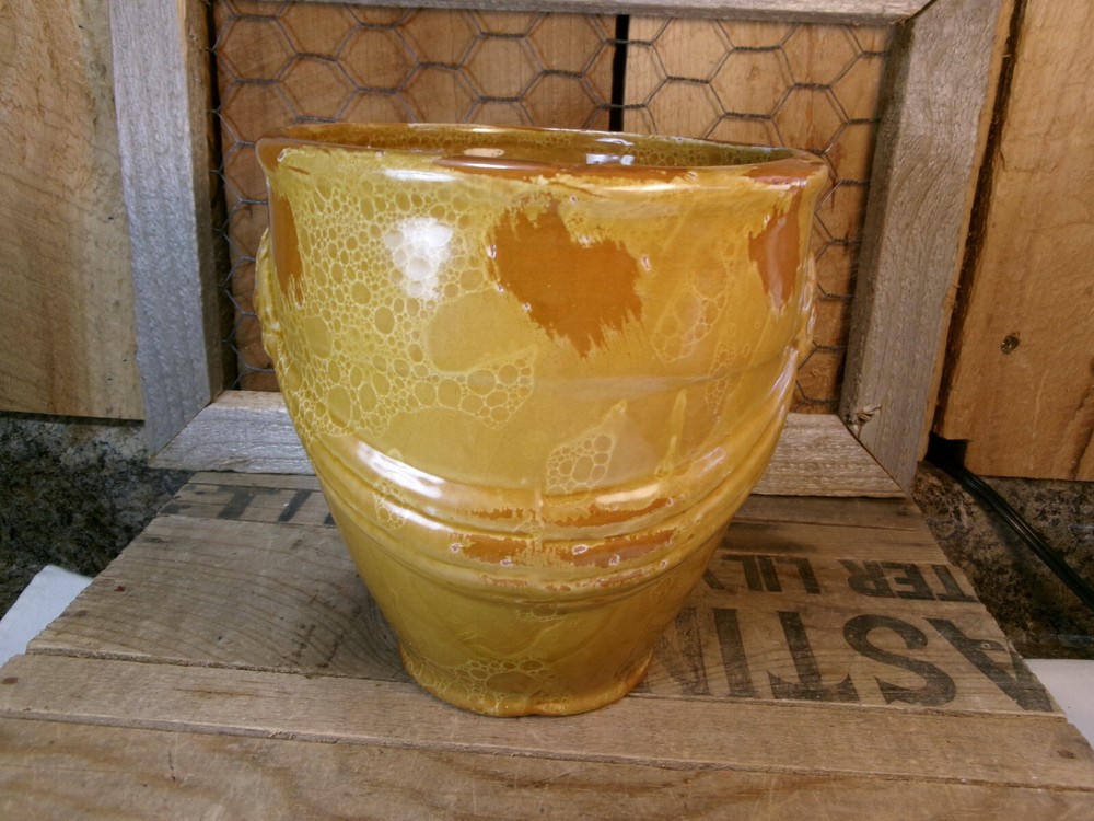 Glazed Red Clay Pottery Planter