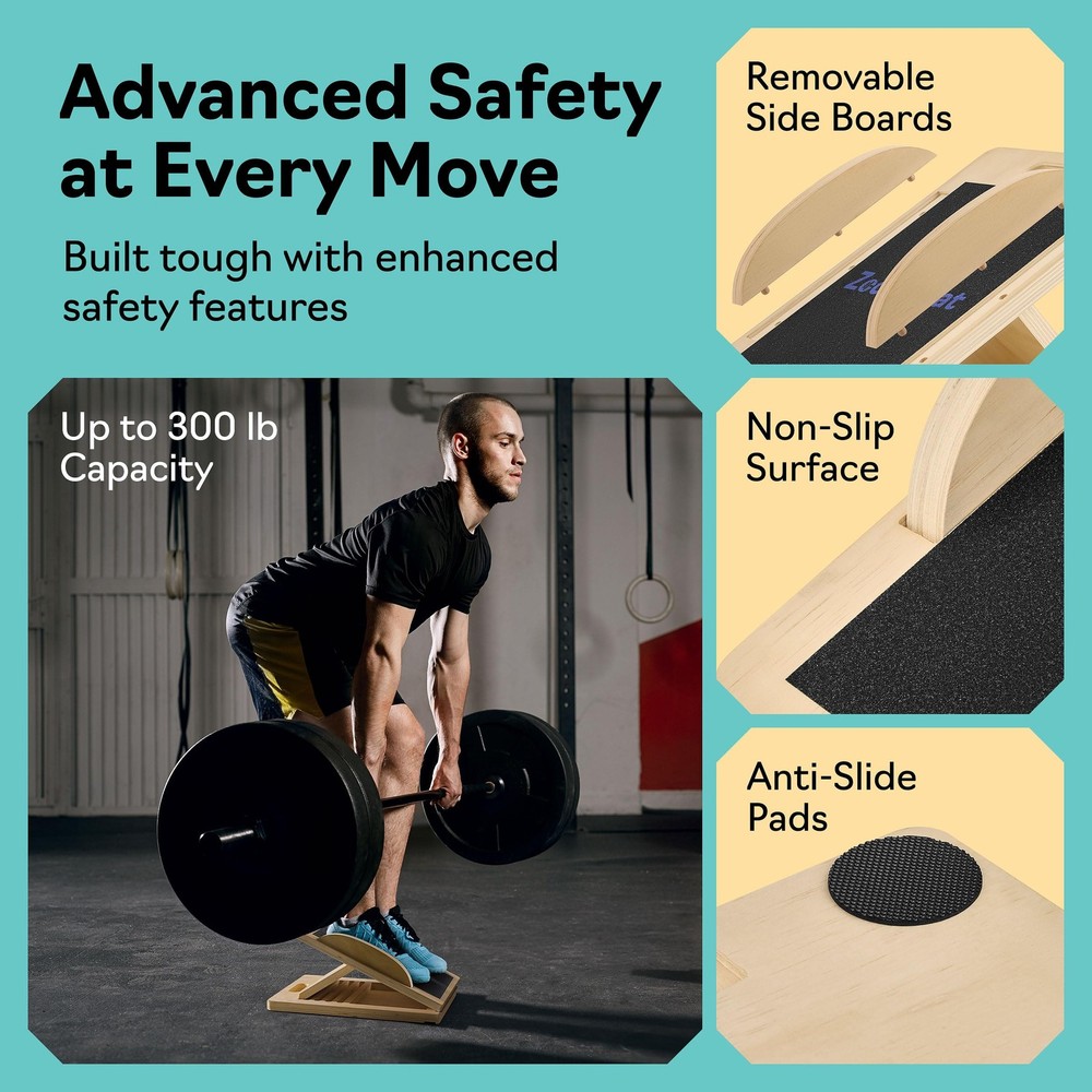 Slant Boards for Exercise – Slant Board with 6 Incline Angles – Transforms In...