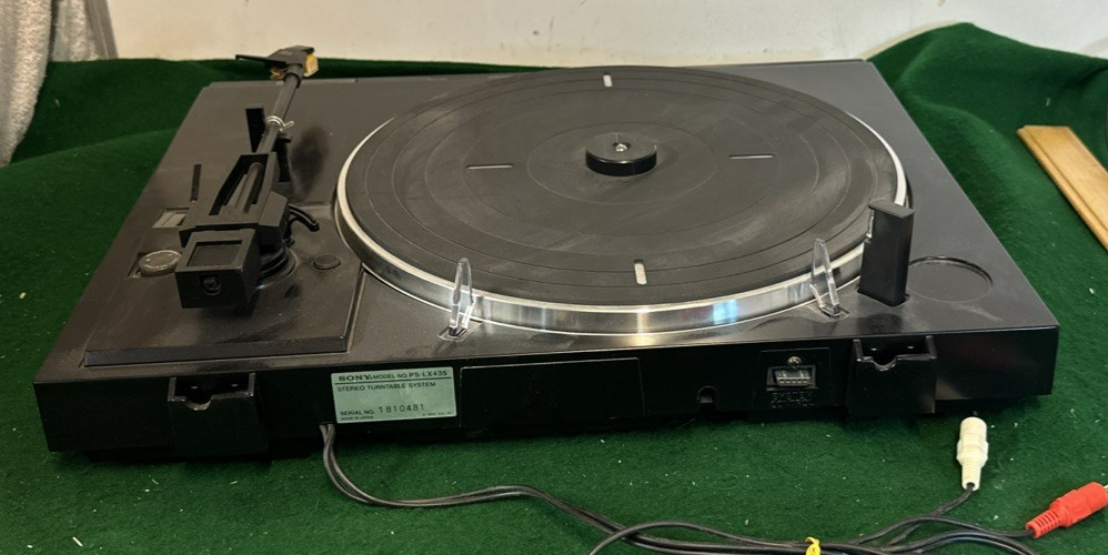 Sony PS-LX435 Stereo Full Automatic Turntable System Record Player TESTED