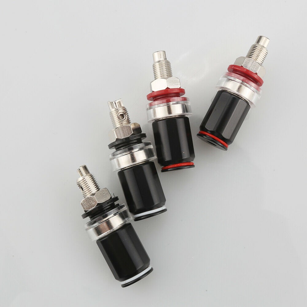 4Pcs Lockable Rhodium Plated HiFi Amplifier Speaker Binding Post Socket Terminal