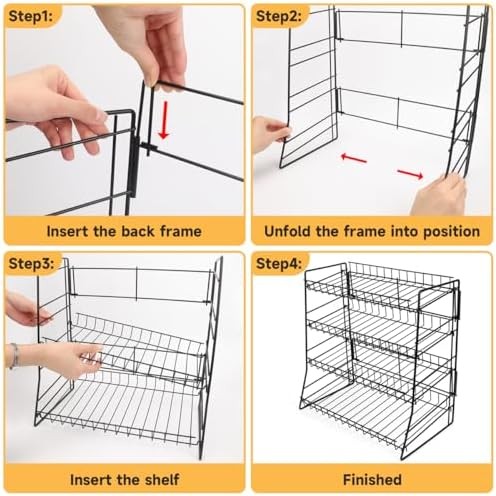 Metal Candy Display Rack Snack Organizer Stand for Countertop