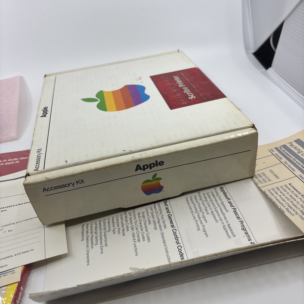 Vintage Apple IIc Scribe Printer Accessory Kit See Photos