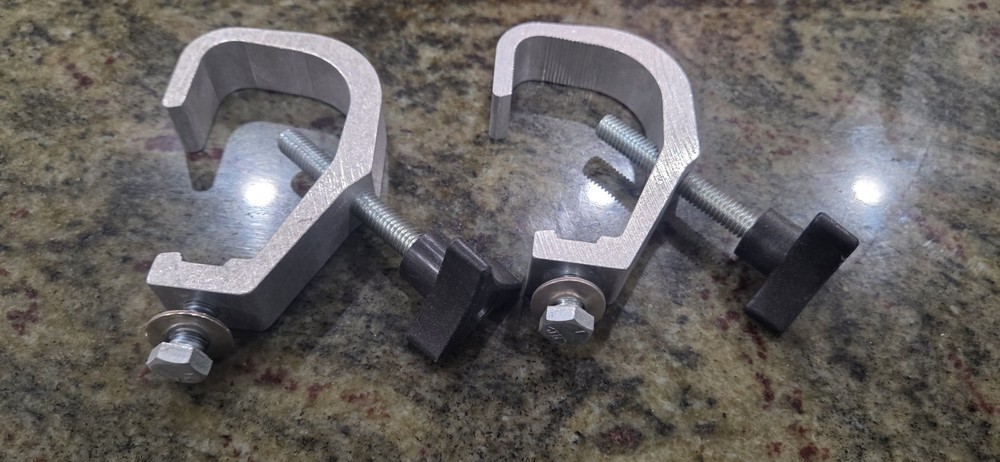 Lot Of 2 LIGHT SOURCE Mini-Clamp Silver Part Number: MNC