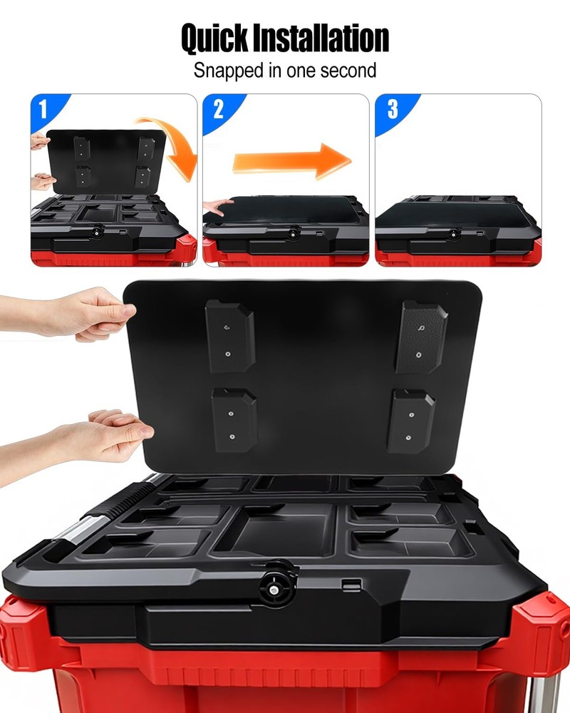 2 Pack Toolbox Tables Work Surface Table Compatible with Small, black