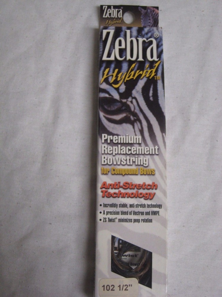 NEW ZEBRA HYBRID PREMIUM REPLACEMENT ANTI STRETCH COMPOUND BOW STRING 102-1/2"