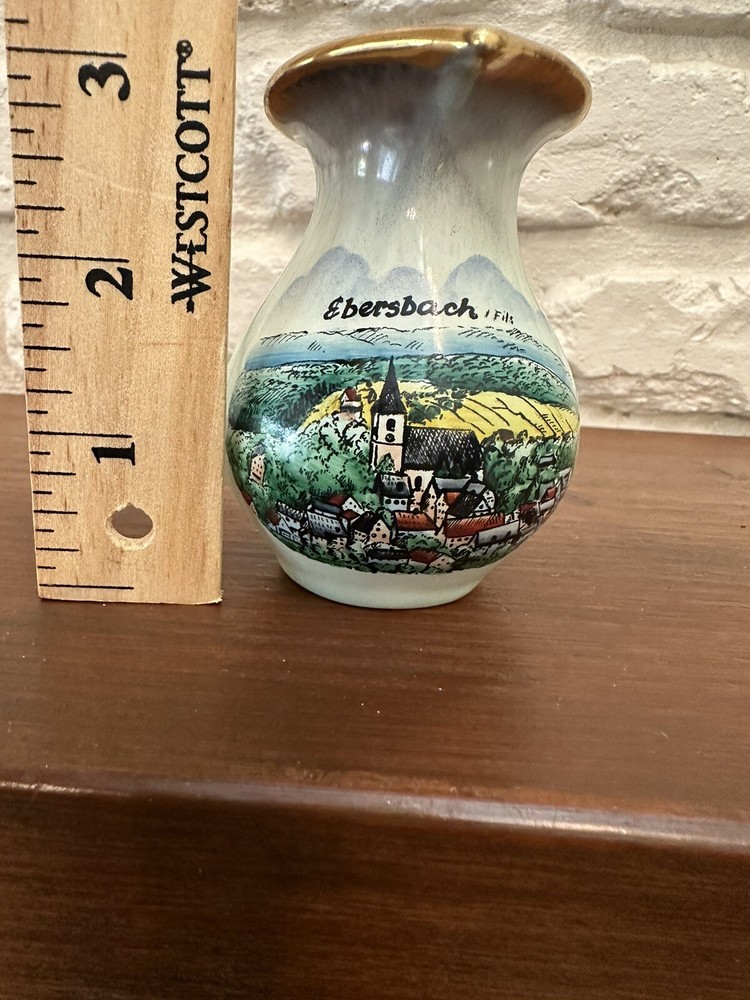 E. Bersbach Souvenir Pitcher Small Multicolor Hand Paired