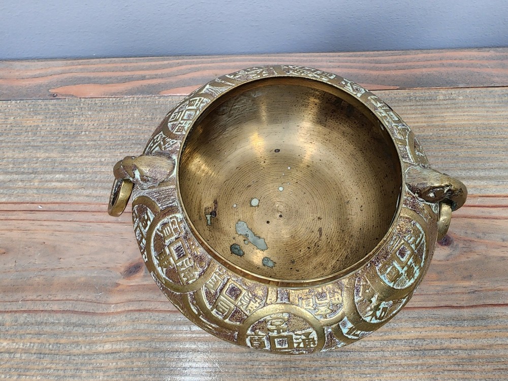 Vintage Solid Brass Design Asian Incense Burner