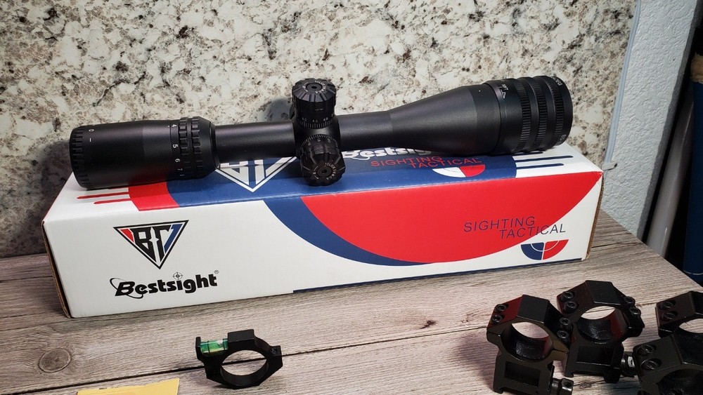 BESTSIGHT Long Range Rifle Scope 4-16X44 Illuminated Reticle