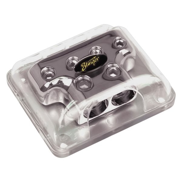 Distribution Block, Shoc-Krome Plated 4-Position Power Distribution Block (2 x